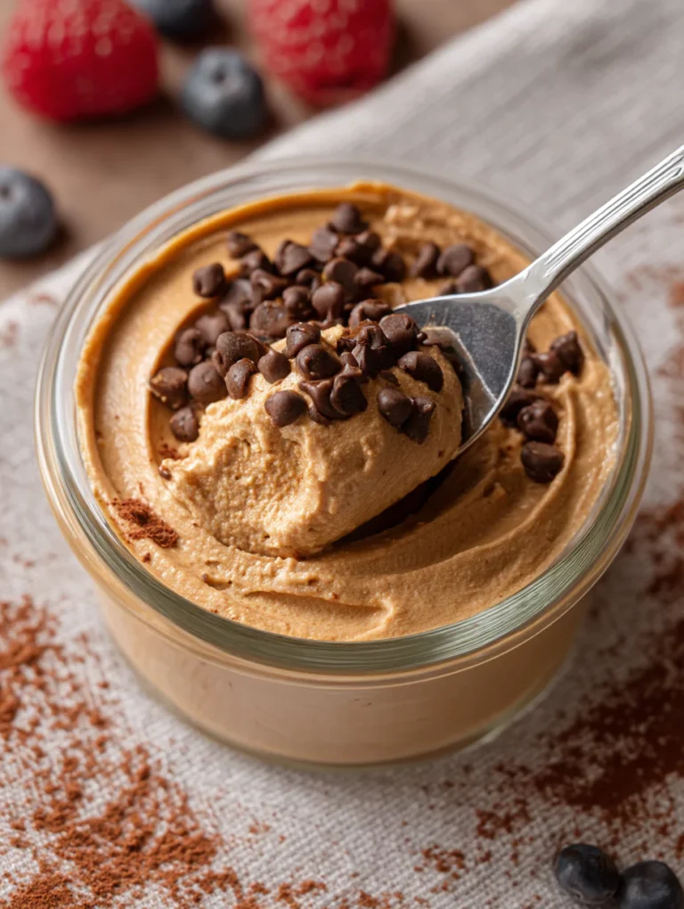 close-up-cottage-cheese-peanut-butter-mousse-best-easy-recipe