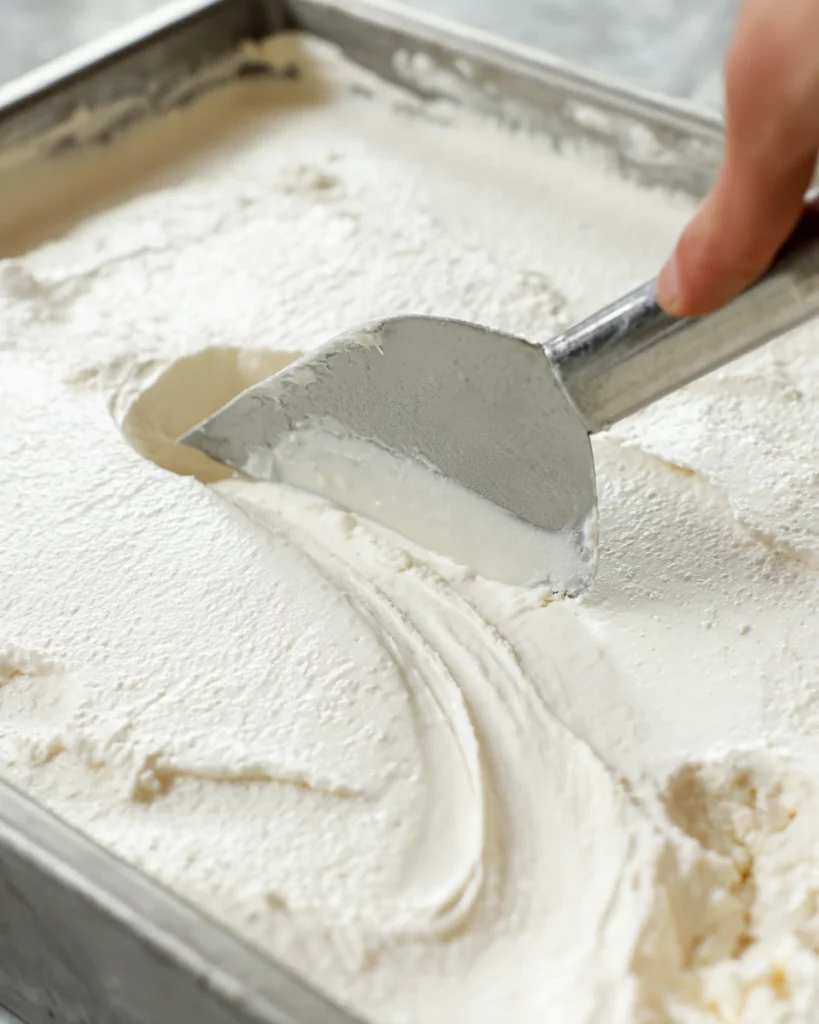 how to spread ice cream base for rolled ice cream